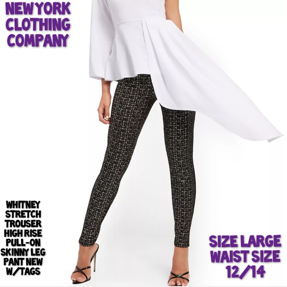 New York Clothing Co Skinny Leg Stretch Trouser NWT